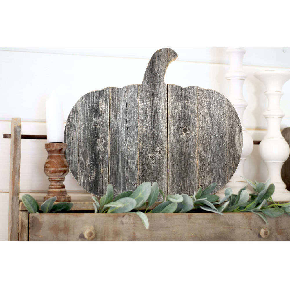 Rustic Farmhouse Fall Harvest Reclaimed Wood Pumpkin