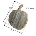 Gray 12 inches Rustic Farmhouse Fall Harvest Reclaimed Wood Pumpkin