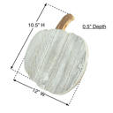 White 12 inches Rustic Farmhouse Fall Harvest Reclaimed Wood Pumpkin