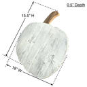 White 18 inches Rustic Farmhouse Fall Harvest Reclaimed Wood Pumpkin