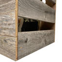 Weathered Gray Rustic Farmhouse 15" x 15" Reclaimed Wood Vinyl Record Organizing Storage Crate
