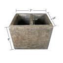 Weathered Gray Rustic Farmhouse Reclaimed Wooden Media Storage Box with 2 Slots for Remotes, Glasses and More