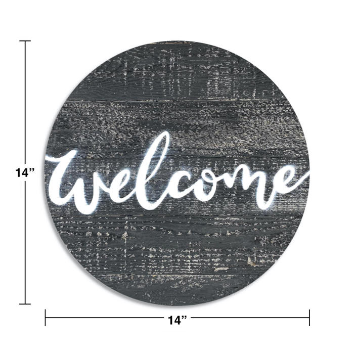 Rustic Farmhouse Large 14" Indoor/Outdoor Reclaimed Wood Welcome Sign