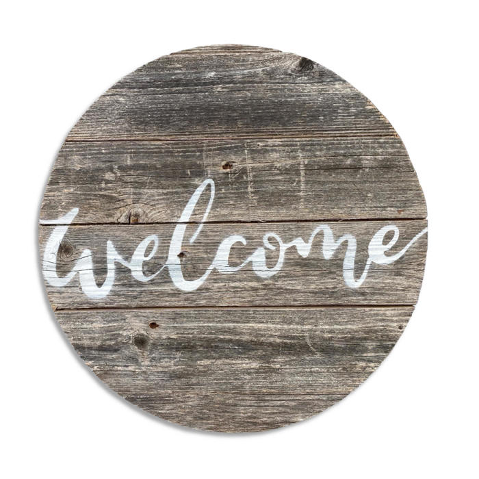 Rustic Farmhouse Large 14" Indoor/Outdoor Reclaimed Wood Welcome Sign