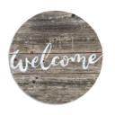 Weathered Gray Rustic Farmhouse Large 14" Indoor/Outdoor Reclaimed Wood Welcome Sign