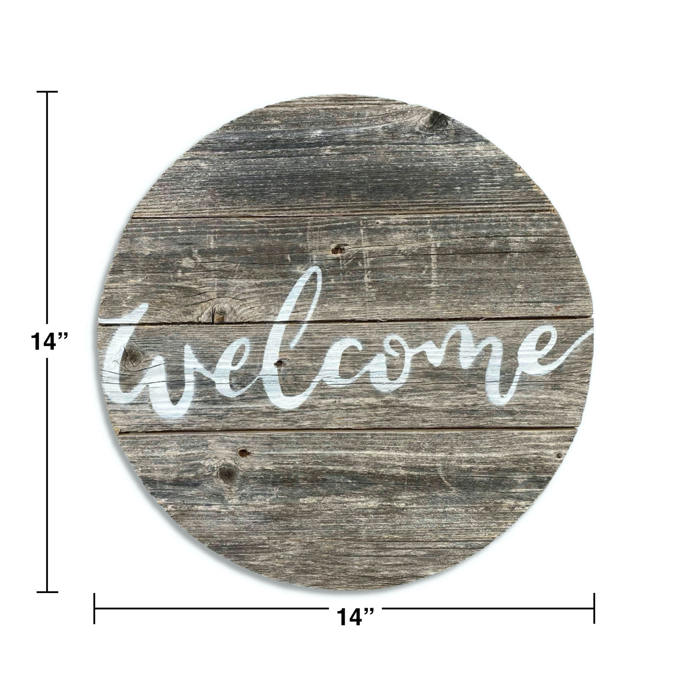 Rustic Farmhouse Large 14" Indoor/Outdoor Reclaimed Wood Welcome Sign