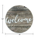 Weathered Gray Rustic Farmhouse Large 14" Indoor/Outdoor Reclaimed Wood Welcome Sign