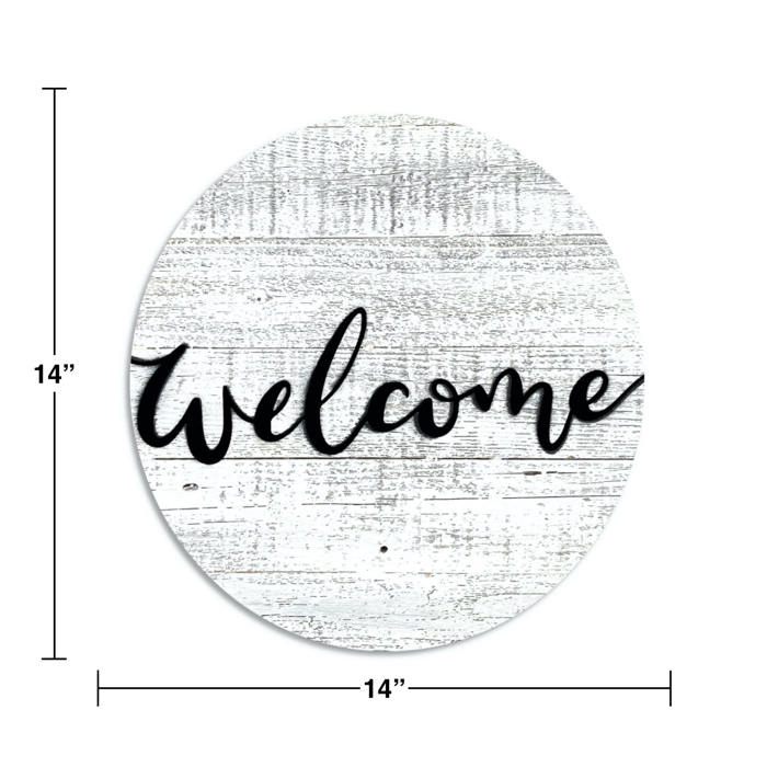 Rustic Farmhouse Large 14" Indoor/Outdoor Reclaimed Wood Welcome Sign