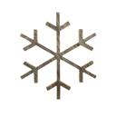 Gray 12 inches Rustic Farmhouse Large Reclaimed Wood Snowflake, Indoor/Outdoor Holiday Decor