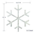 White 12 inches Rustic Farmhouse Large Reclaimed Wood Snowflake, Indoor/Outdoor Holiday Decor