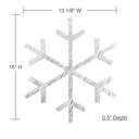 White 15 inches Rustic Farmhouse Large Reclaimed Wood Snowflake, Indoor/Outdoor Holiday Decor