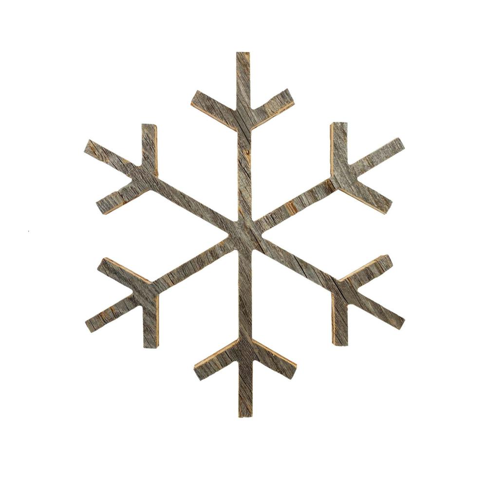 Rustic Farmhouse Large Reclaimed Wood Snowflake, Indoor/Outdoor Holiday Decor