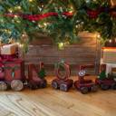 Weathered Gray 17 inches Rustic Farmhouse Reclaimed Wooden Christmas Tree Box Collar