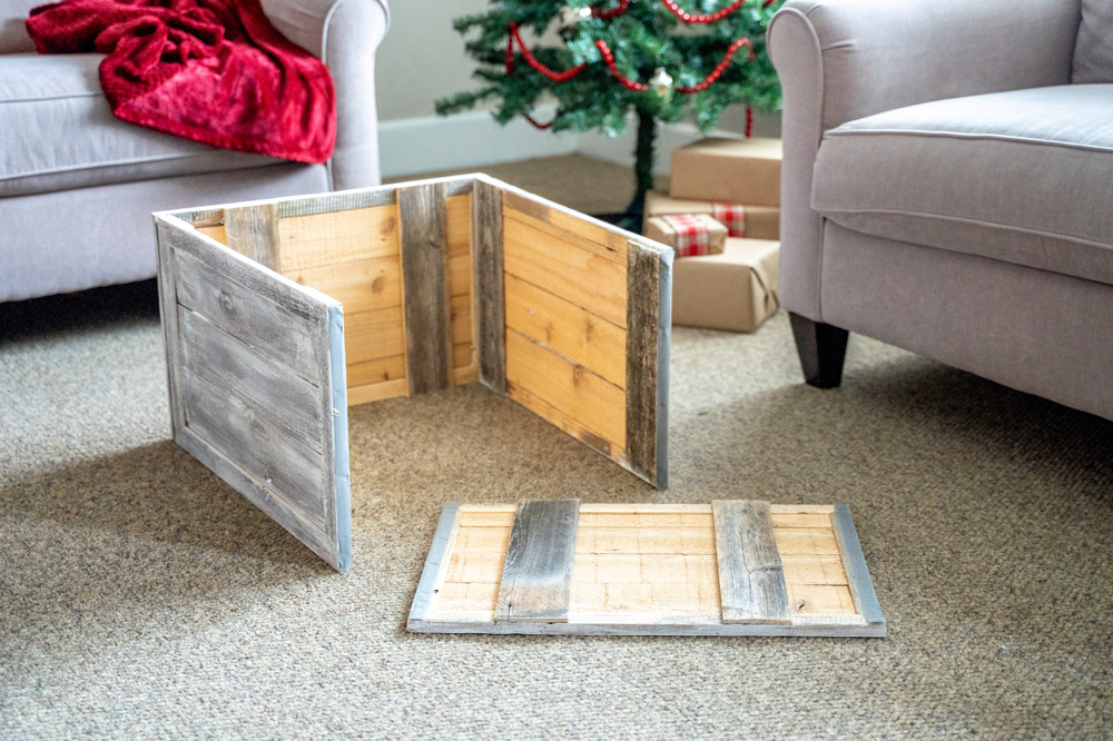 Rustic Farmhouse Reclaimed Wooden Christmas Tree Box Collar