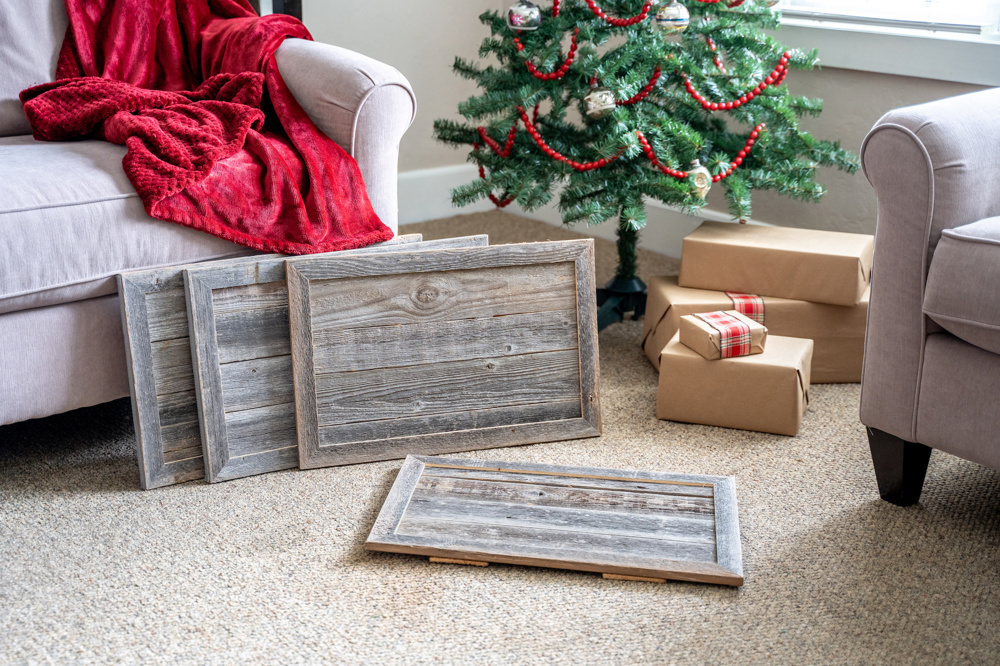 Rustic Farmhouse Reclaimed Wooden Christmas Tree Box Collar