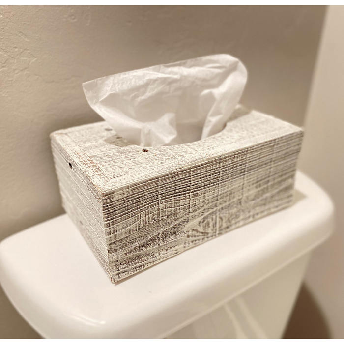 Rustic Farmhouse Reclaimed Wood Decorative Rectangular Tissue Box Cover