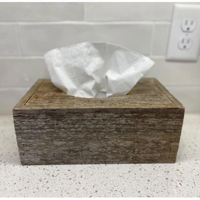 Rustic Farmhouse Reclaimed Wood Decorative Rectangular Tissue Box Cover