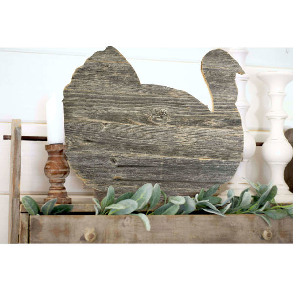 Rustic Farmhouse Fall Harvest Reclaimed Wood Turkey