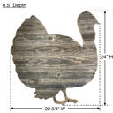 Weathered Gray 24 inches Rustic Farmhouse Fall Harvest Reclaimed Wood Turkey