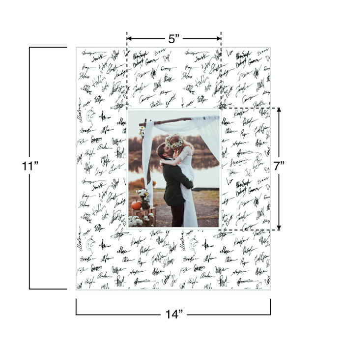 Rustic Farmhouse Wedding Picture Frames with Signature Mat