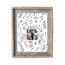 11 x 14 Frame Weathered Gray Rustic Farmhouse Wedding Picture Frames with Signature Mat