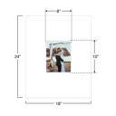 18 x 24 Mat White Signature Mat for Weddings, Graduations, Special Moments Picture Frame