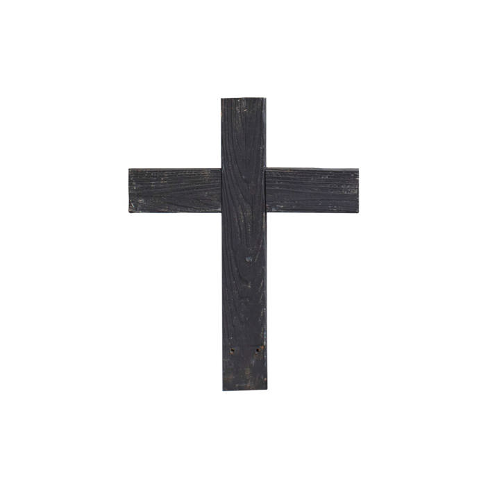 Rustic Christian 15 in. x 12 in. Old Reclaimed Wood Cross