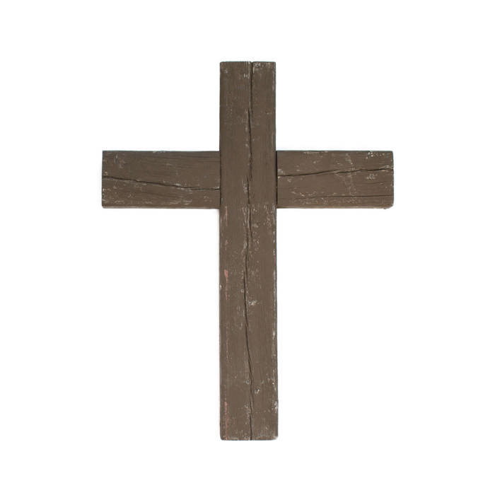 Rustic Christian 15 in. x 12 in. Old Reclaimed Wood Cross