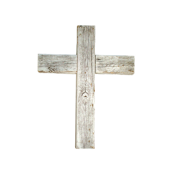 Rustic Christian 15 in. x 12 in. Old Reclaimed Wood Cross