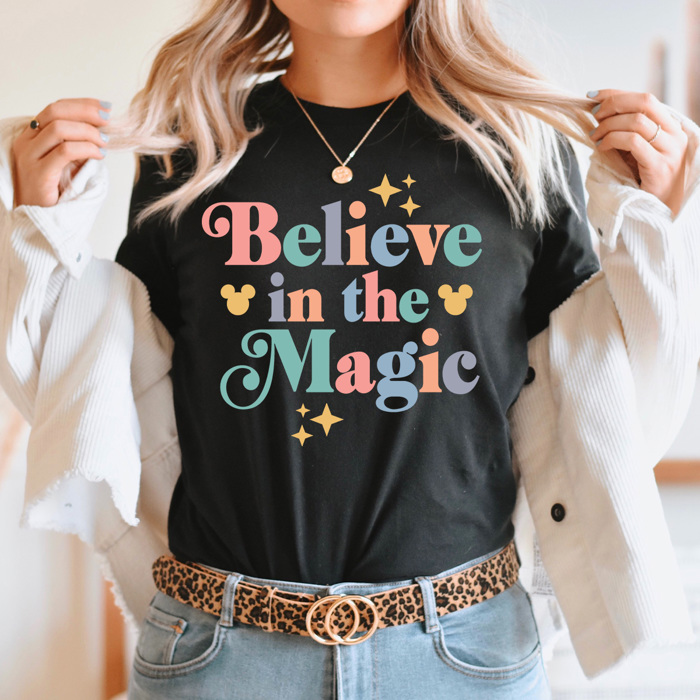 Believe In The Magic Graphic Tee, Theme Park Magic Shirt