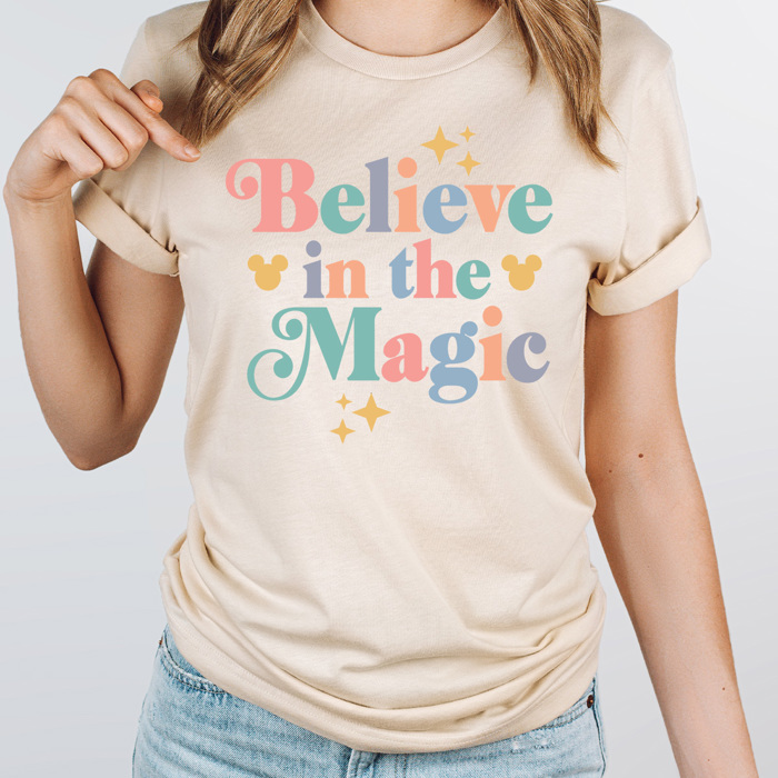 Believe In The Magic Graphic Tee, Theme Park Magic Shirt