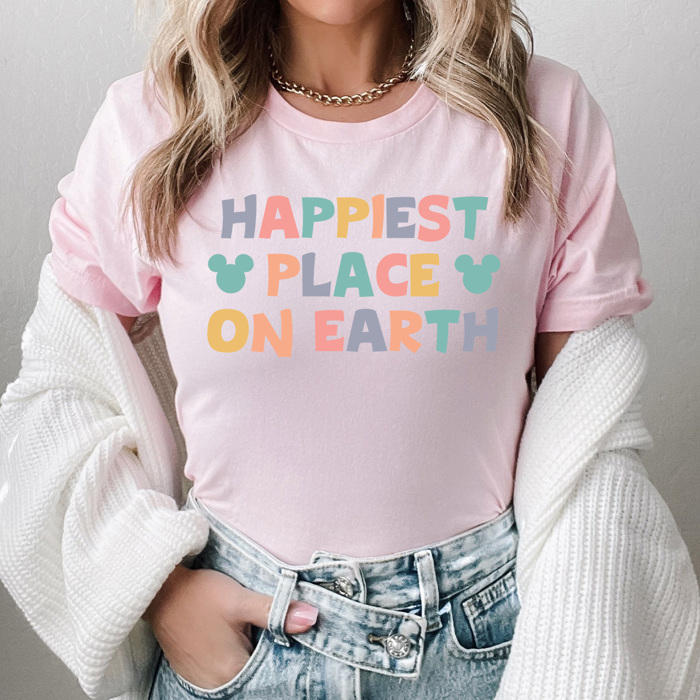 Happiest Place On Earth Graphic Tee, Theme Park Shirt, Magical Mouse Graphic 