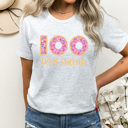 XXL Ash Gray 100 Days Sweeter Donut Adult Graphic Tee, 100 Days Of School Teacher Shirt