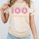 XXL Cream 100 Days Sweeter Donut Adult Graphic Tee, 100 Days Of School Teacher Shirt