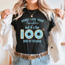 XXL Black Donut Lose Your Sprinkles 100th Day Of School Adult Graphic Tee, 100 Days Of School Teacher Shirt