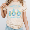 XXL Cream Donut Lose Your Sprinkles 100th Day Of School Adult Graphic Tee, 100 Days Of School Teacher Shirt