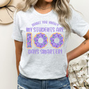 XXL Ash Gray Donut You Know My Students Are 100 Days Smarter Adult Graphic Tee, 100th Day Of School Teacher Shirt 