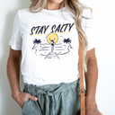  Stay Salty Beach Graphic Tee, Sunset Beach Shirt, Swimming Tee 