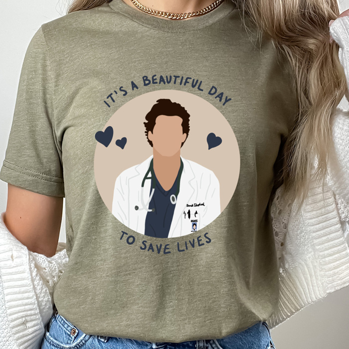 It's A Beautiful Day To Save Lives Graphic Tee, TV Show Valentines Shirt