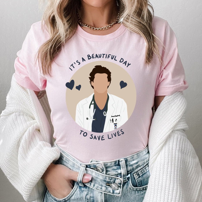 It's A Beautiful Day To Save Lives Graphic Tee, TV Show Valentines Shirt