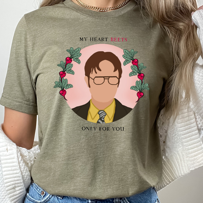 My Hearts Beets Only For You Graphic Tee, TV Show Valentines Shirt