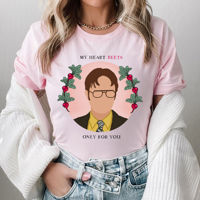 My Hearts Beets Only For You Graphic Tee, TV Show Valentines Shirt