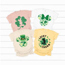 Medium White Theme Park Shamrock Comfort Colors Tee, Lucky Charm Mouse Shirt, Leprechaun Mouse Tee