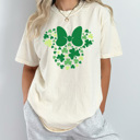  Theme Park Shamrock Comfort Colors Tee, Lucky Charm Mouse Shirt, Leprechaun Mouse Tee