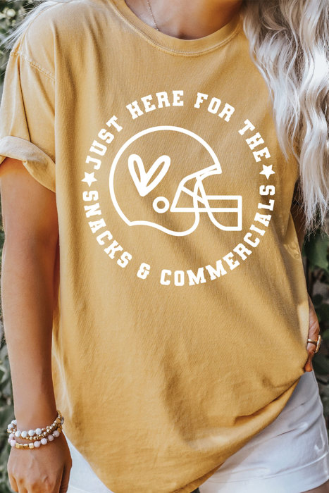 Here For The Halftime Show Comfort Colors Tee, Supper Bowl Football Graphic Tee, Game Day Shirt