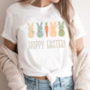  Hoppy Easter Cute Bunnies Graphic Tee, Easter Spring Shirt, Spring Time Shirt