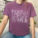 Small Berry Wild Flower Patch Comfort Colors Tee, Simplistic Floral Shirt, Spring Tee