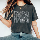 Large Pepper Wild Flower Patch Comfort Colors Tee, Simplistic Floral Shirt, Spring Tee