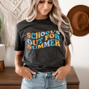 XXL Charcoal Schools Out For Summer Graphic Tee, Summer Brake Shirt, Teacher Tees 