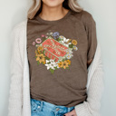  Flower Vintage Book Graphic Tee, Reading Floral Novel Shirt 